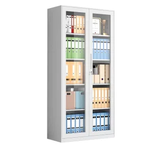 Metal Filing Cabinet Durable Steel File Cabinet Office Furniture with Glass Door Display Storage Cabinet with Lock