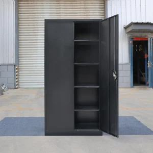 Metal Filing Cabinet Modern Black Waterproof Customizable Design for Office Home School Workshop Bedroom Storage