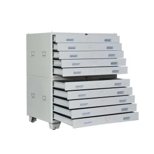 Metal Filing Cabinet Steel Map Storage Cabinet Practical Lockable Plan Cabinet Durable A1 A0 Drawer Office Equipment