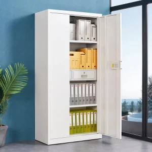 Metal Filing Cabinets Double layer Filing Cabinets Fireproof Steel Safe Filing Cabinets with Fingerprint Recognition System