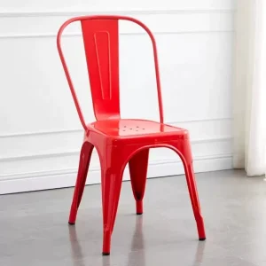 Metal Frame Chair Colorful Industrial Style Restaurant Dining Chairs
