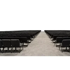 Metal Frame Church Chair Fabric Seat Fixed Back Auditorium Seating for Theater Furniture Bulk Order