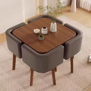 Metal Frame Solid Wood Top Movable Minimalist Italian Style Coffee Table for Office Hotel Use