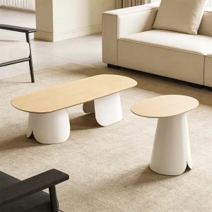Metal Frame Wood Modern Eco Friendly Durable Coffee Table for Home Furniture Office Conference Center