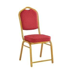 Metal Hotel Chair Armless Upholstered for Banquet Wedding Dining Office Conference Room VIP Backrest Commercial Furniture