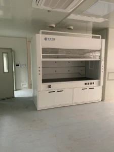 Metal Laboratory Furniture Chemical Cupboard with Epoxy Top Fume Hood Fumehood