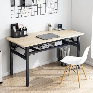 Metal Leg Office Computer Workstation Antique Wooden Desk Bedroom Computer Desk