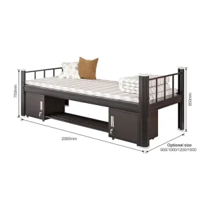 Metal Locker Bed Apartment Dormitory Steel Single Beds