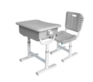 Metal Minimalist School Desk and Chair Set for Primary Students Commercial Grade