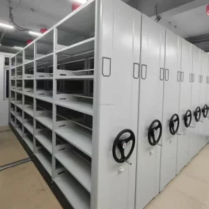 Metal Mobile Shelving System Steel Storage Space Saving Archive Mobile Filing Cabinet for Home Office School Warehouse