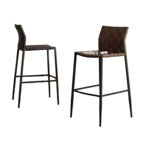 Metal Modern Minimalist Bar Chair with Backrest Armless Design for Restaurant and Bar Use