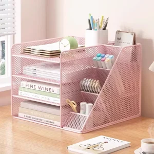 Metal Multi-Layer Document Storage File Bar Desk Shelf Model BNZY013