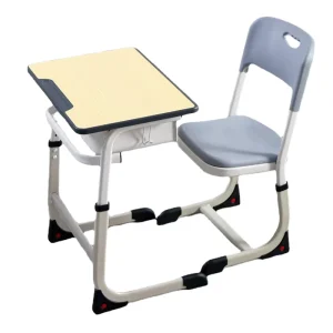 Metal Primary Secondary School Desks and Chairs Set for Tutoring Centers Modern Minimalist Design Customizable