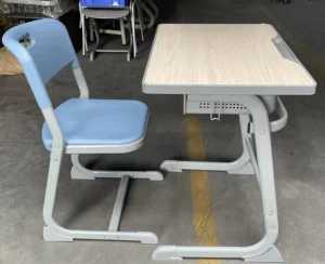 Metal School Desk and Chair Set Ergonomic Design High Quality Comfortable Customizable Size 3 Year Warranty