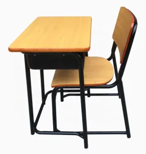 Metal Single Student School Desk and Chair Set Classroom Furniture for Primary School Living Room
