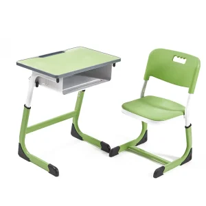Metal Snets Primary School Desk Chair with Seat and Back Table for Kids Minimalist Design Juxue JX 01
