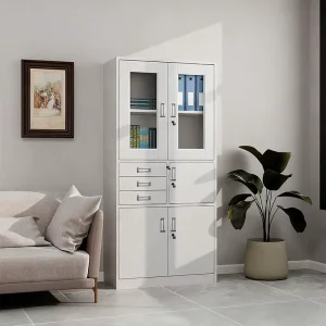 Metal Steel Office Cabinet 3 Drawer Steel Filing Cabinet with Seceret Box for Home Office Apartment