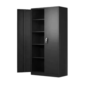 Metal Storage Cabinet with Lock Modern Office Furniture 2 Door Steel Cupboard Heavy Duty Lockable Metal File Cabinet Workshop