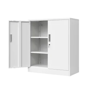 Metal Storage Cabinets with Shelves and Doors Steel Locking Cabinet for Home Office Garage Utility Room and Basement
