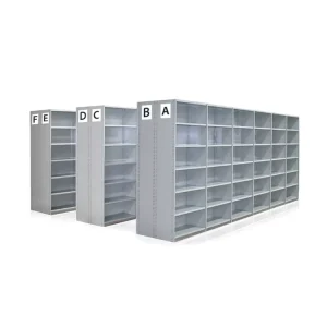 Metal Storage Shelves Library Steel Bookcase Display Shelf with Adjustable Shelves