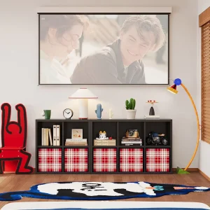 Metal TV Cabinet with Modular Free Combination Storage for Bedroom Living Room