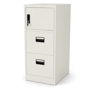 Metal Vertical 2 Drawer Filing Storage Cabinet with One Door Office Furniture Steel A4 File Cabinet with Lock