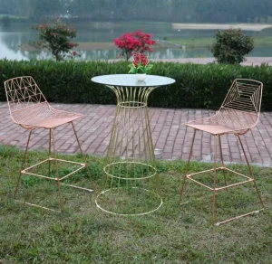 Metal Wire Frame Bar Table