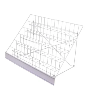 Metal Wire Magazine Book Store Display Rack Black White Folding Bookshelf Rack