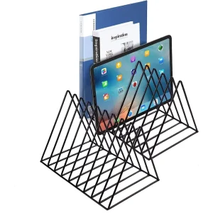 Metal Wire Magazine Holder Decorative File Folder Organizer Record Storage Office File Holder