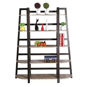 Metal Wooden Bookshelf Office Bookcase Home Display Rack Combination Magazine Rack Bookshelf