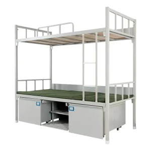 Metal bunk bed manufacturers price for sale modern teen dormitory with storage bed slats and mattress detachable bunk bed