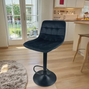 Mid Back Bar Stool High Chair Swivel Seat with Height Adjustable Metal Base Hotel Salon Stools Bar Chairs