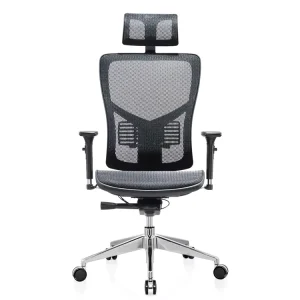 Mid Back Ergonomic Office Chair Stylish Revolving Chair Manager Swivel Comfort Mesh Aluminum Base Office Chair