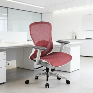 Mid Back Ergonomic Swivel Chair Industrial Swivel Comfortable Office Mesh Staff Chairs