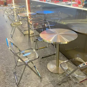 Mid Century Modern Cocktail Bar Table Pedestal 1 Single Coffee Table for Coffee Shop Party Hotel Dining Living Room Furniture