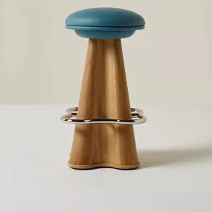 Mid Century Modern Minimalist Solid Wood Bar Stools High Legged Creative Luxury Furniture for Dining for Bars Cafes Restaurants