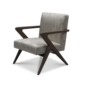 Mid Century Modern Wooden Lounge Chair Upholstered Arm Chair for Hotel Lobby & Commercial Leisure Area