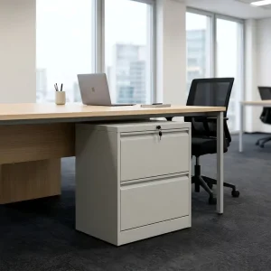Midcentury Modern Double-drawer Lockable Eco-Friendly Durable Filing Cabinet for Home Office Hospital & School Use Made of Steel