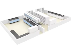 Middle East School Lab Furniture Modern Metal and Wood Structure