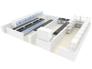 Middle East University School Lab Furniture Steel Frame Wood Cabinet Modern Design Hospital Grade Laboratory Furniture