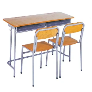 Middle School Furniture Student Desk and Chair Set Wood
