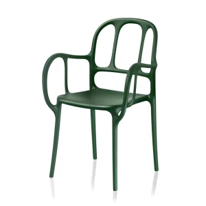 Mila Minimalist Dining Chair Plastic Chair and Tables Set for Restaurant Modern Stackable Dining Chair Italy Natural
