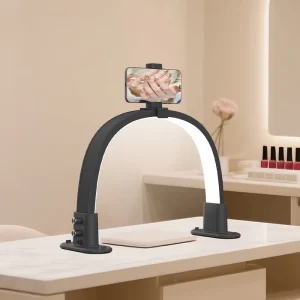 Mini Size Nail Table Lamp Flexi LED Desk Light Nail Art Half Moon Light Lash Salon Lighting for Eyelash Extensions