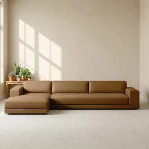 Minimalism Modern Linen Comfortable Sofa Sectional Modular Customized Fabric Color L Shape Solid Wood Frame for Living Room