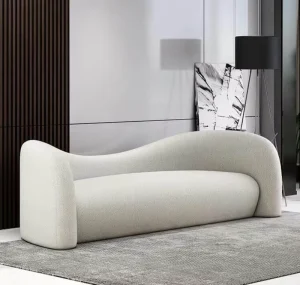 Minimalist 3 Seater Sofa with Premium Fabric for Modern Living Room Lounge and Office Sofa