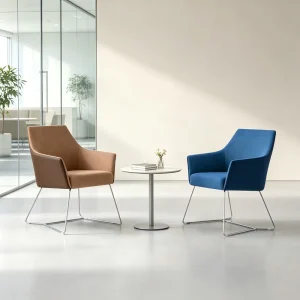 Minimalist Business Leisure Negotiation Chair Creative Reception Sofa Armchair for Hotel Cafe Office Front Desk Sales Showroom