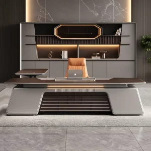 Minimalist Commercial Executive Office Desk Modern L Shape Boss Table with Pedestal CEO Manager High end Office Furniture System