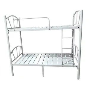 Minimalist Design Durable Steel Plate Mattress Foundration Bed Heavy Duty Bunk Bed for Bedroom School Dormitory Apartment