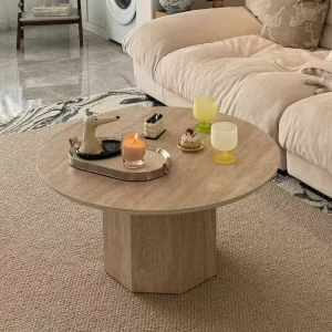 Minimalist Design with Ancient Style Coffee Table, Small Tea Table, Balcony Low Table, Family Living Room, Apartment, Homestay