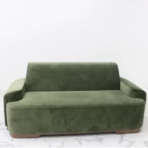 Minimalist Fabric Sofa Solid Wood Frame Three Seat Customized Colors Living Room Furniture for Apartment Hotel Villa Mall Use